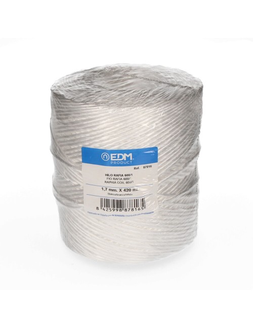 Cordel rafia blanco 600/1 calibre 1,7 mm x 420 m