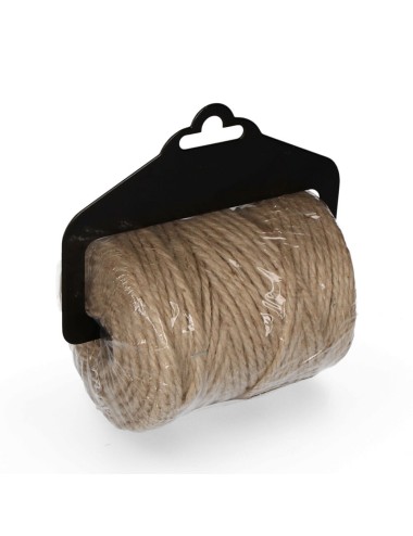 Cordel yute natural 3 cabos calibre 3,5 mm x 110 m