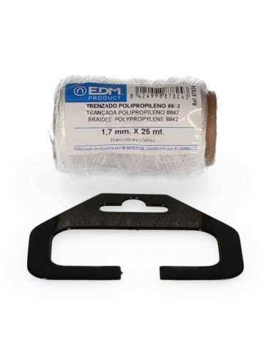 Cordón trenzado polipropileno 8842 blanco, calibre 1,7 mm x 25 m