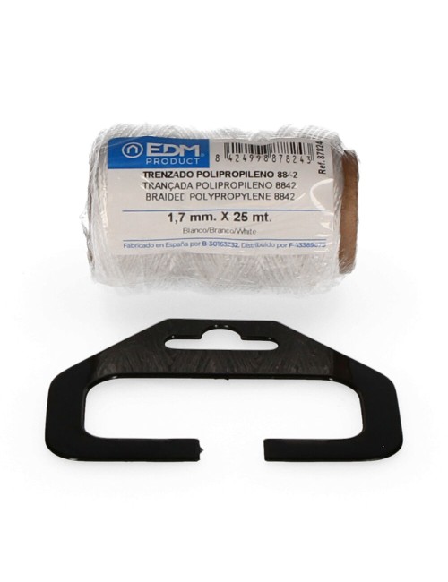 Cordón trenzado polipropileno 8842 blanco, calibre 1,7 mm x 25 m