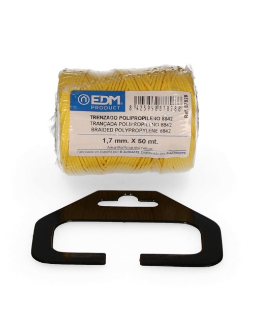 Cordón trenzado polipropileno 8842 amarillo, calibre 1,7 mm x 50 m