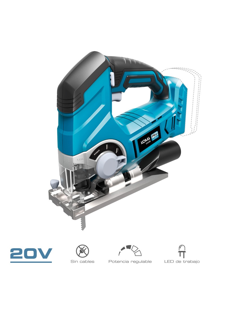 Sierra de calar 20 v (sin batería ni cargador) 23 x 21,5 cm