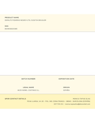 Esmalte pizarras negro 750 ml