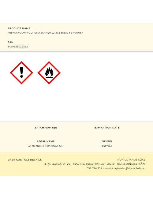 Preparación multiuso blanco 750 ml