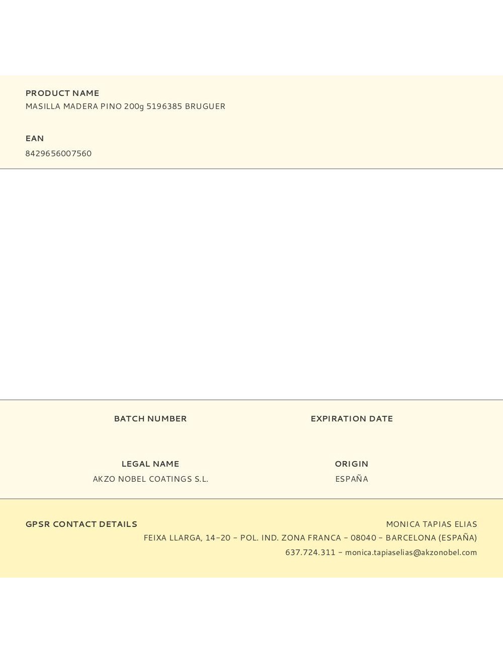 Masilla para madera color pino 200 g