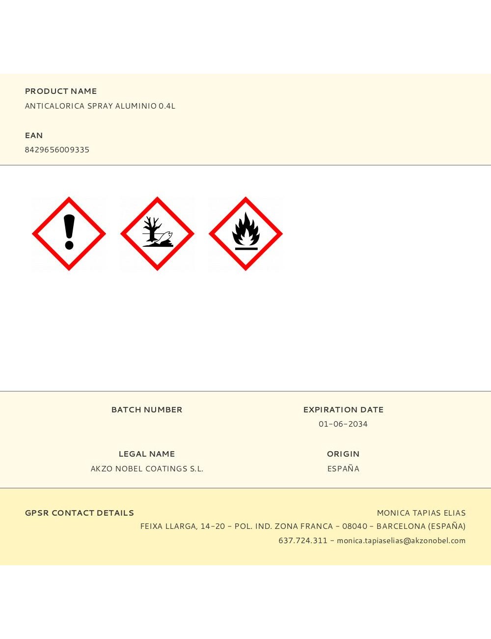 Pintura en spray anticalórica aluminio 400 ml