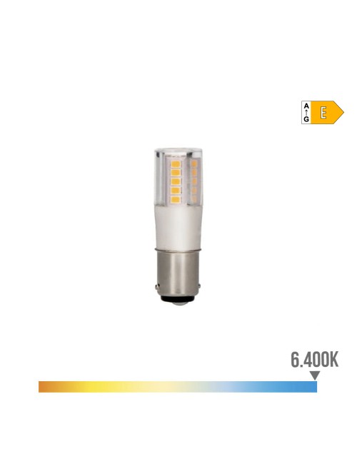 Bombilla bayoneta led b15d 5,5 w 700lm 6400k luz fria ø17 x 57 mm