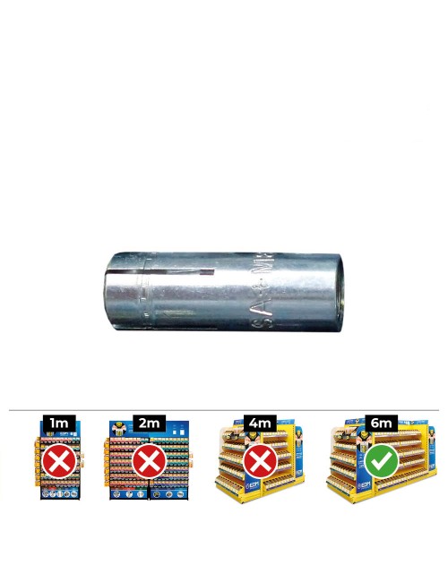 Anclaje hembra sap homologado ce m10 x 40 ø12 x 40 mm, caja 50 uds