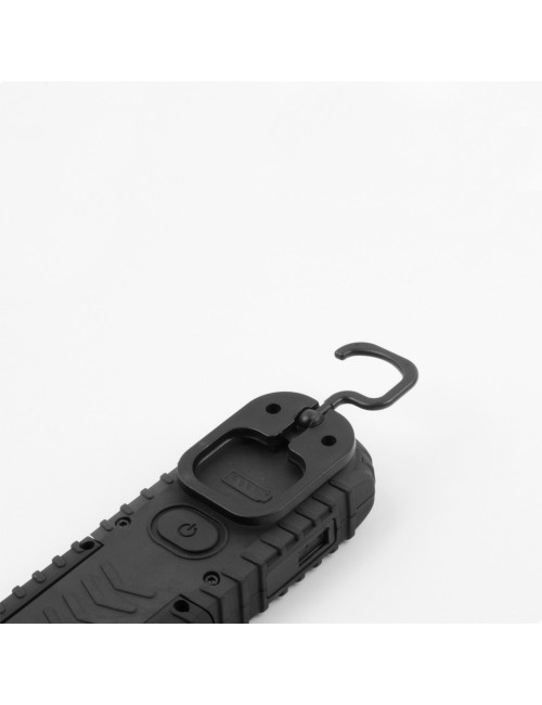 Linterna de trabajo led recargable con usb. con gancho + iman + soporte. cob 5w 300 lm / 3w 90 lm