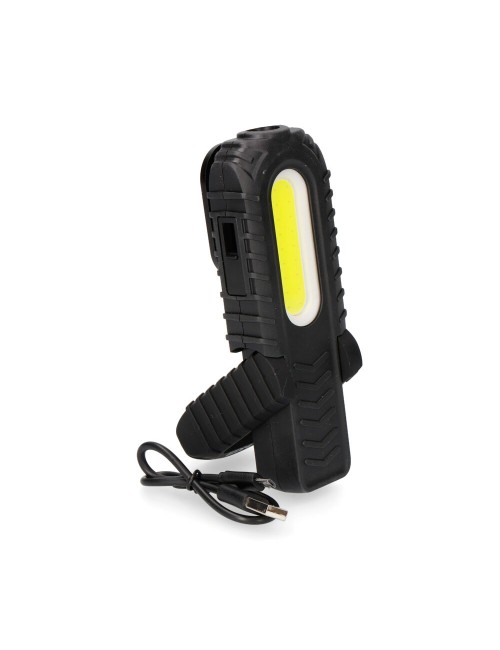 Linterna de trabajo led recargable con usb. con gancho + iman + soporte. cob 5w 300 lm / 3w 90 lm