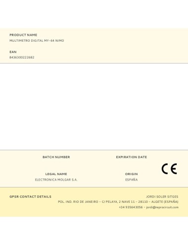 Multimetro digital my-64 nimo