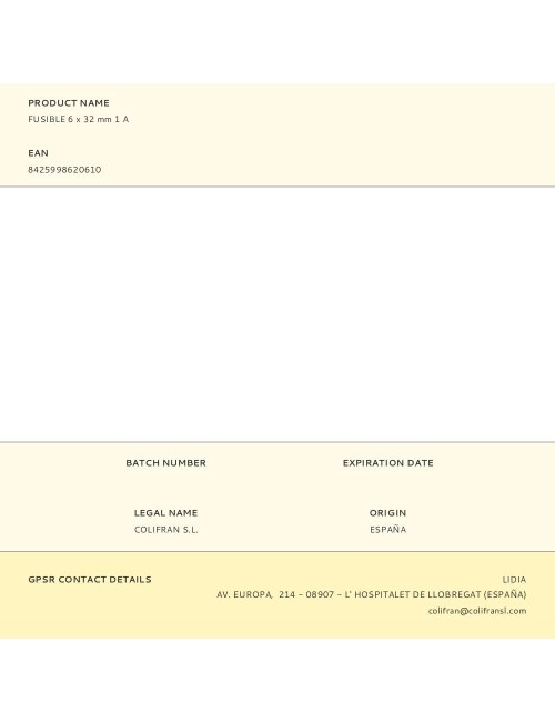 Fusible 6 x 32 mm 1 a