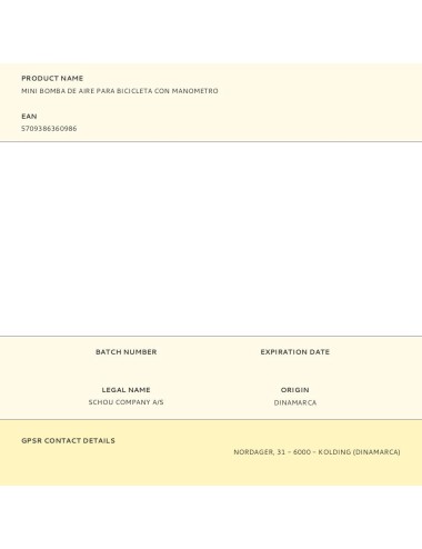 Mini bomba de aire para bicicleta con manometro