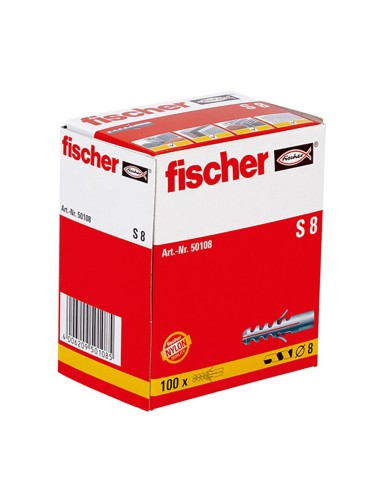 Taco de expansion s-8 mm, caja 100 uds