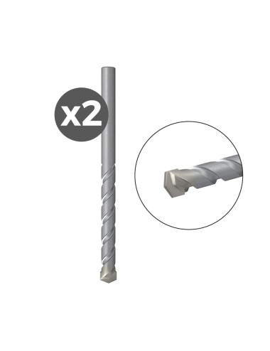 Broca para piedra d-s hm, 2 uds ø3,00 x 30 /60 mm