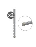 Broca para piedra d-s hm, 2 uds ø4,00 x 38 /75 mm