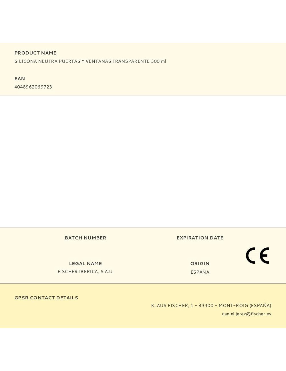 Silicona neutra puertas y ventanas transparente 300 ml