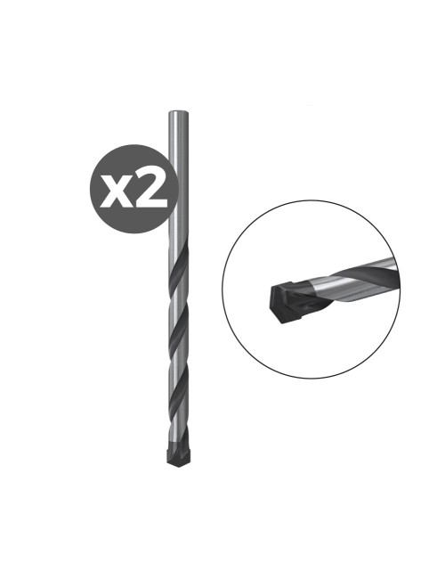 Broca percusión e, 2 uds, ø3,00 x 60 mm