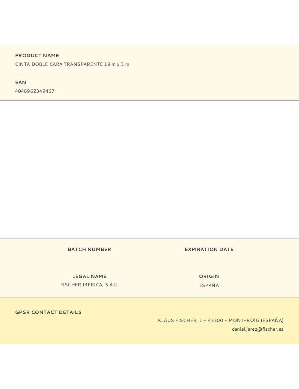 Cinta doble cara transparente 19 mm x 3 m