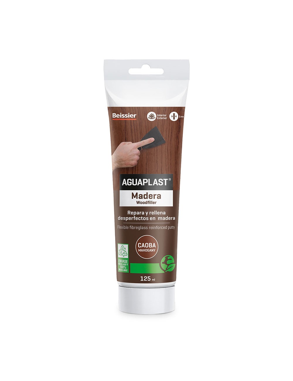 Masilla para madera caoba 125 ml