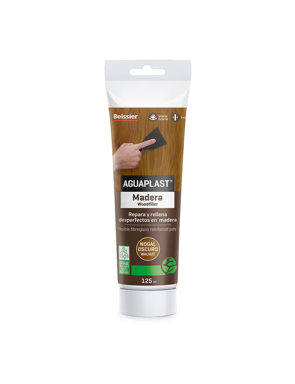 Masilla para madera nogal oscuro 125 ml