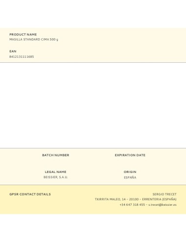 Masilla standard cima 500 g