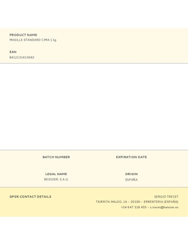 Masilla standard cima 1 kg