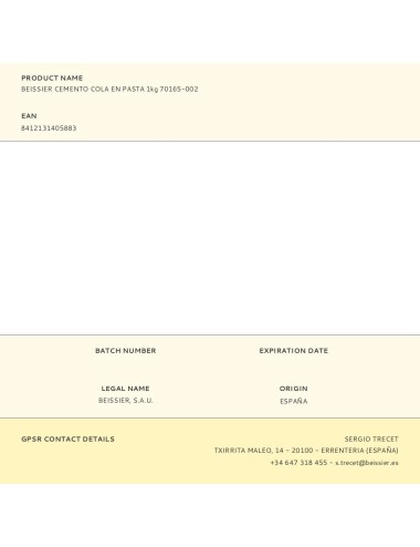 Cemento cola pasta 1 kg