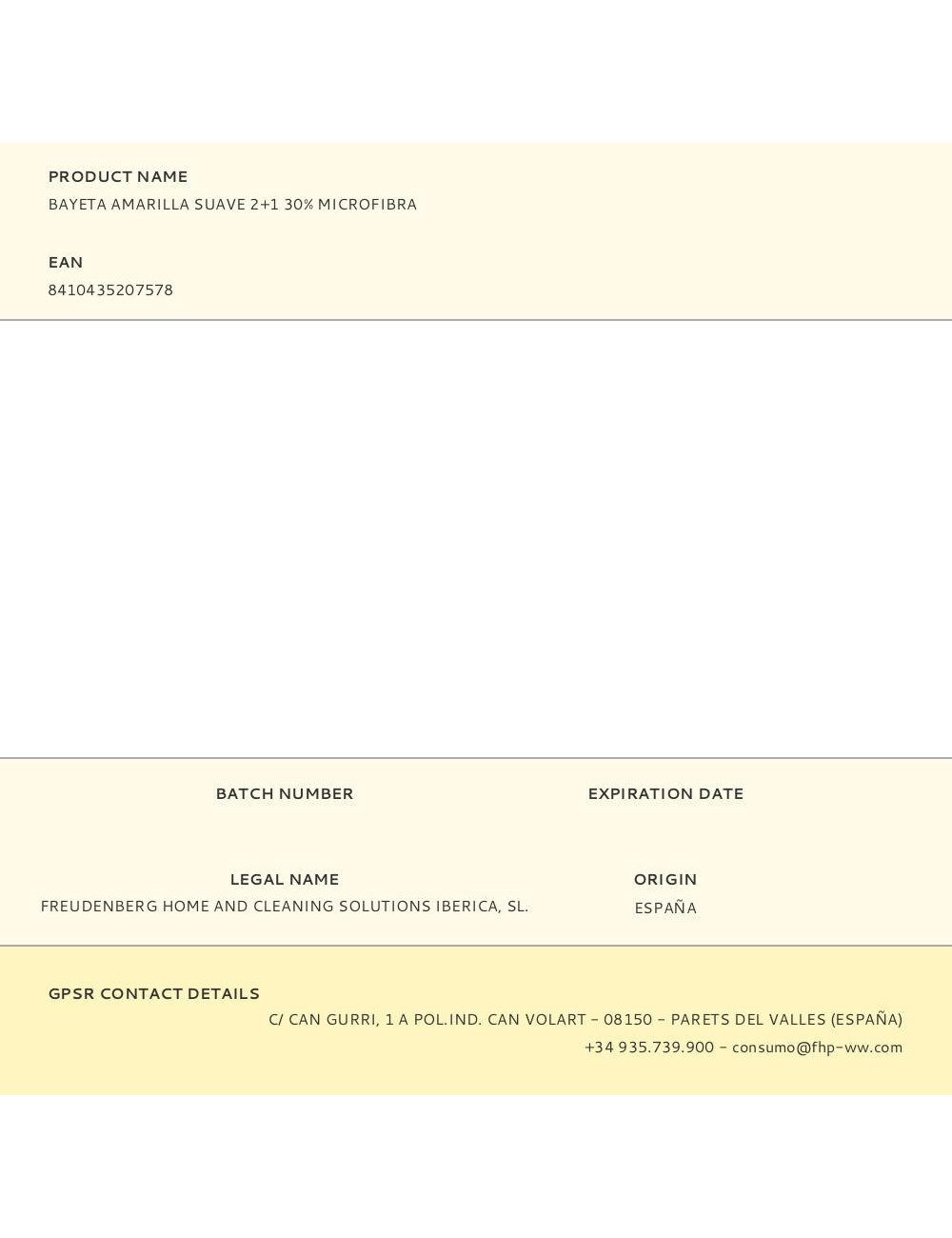 Bayeta amarilla suave 2+1 30% microfibra