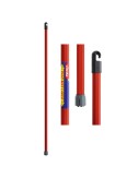 Palo para fregona con enganche monoclick rojo 140 cm