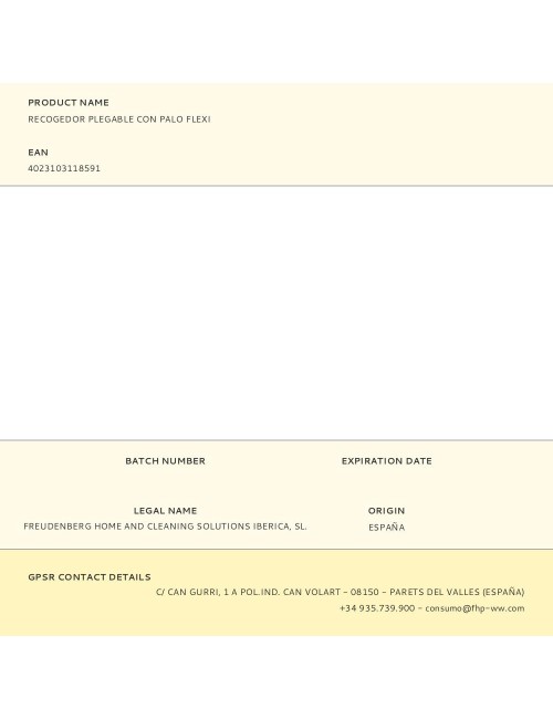 Recogedor plegable con palo flexi