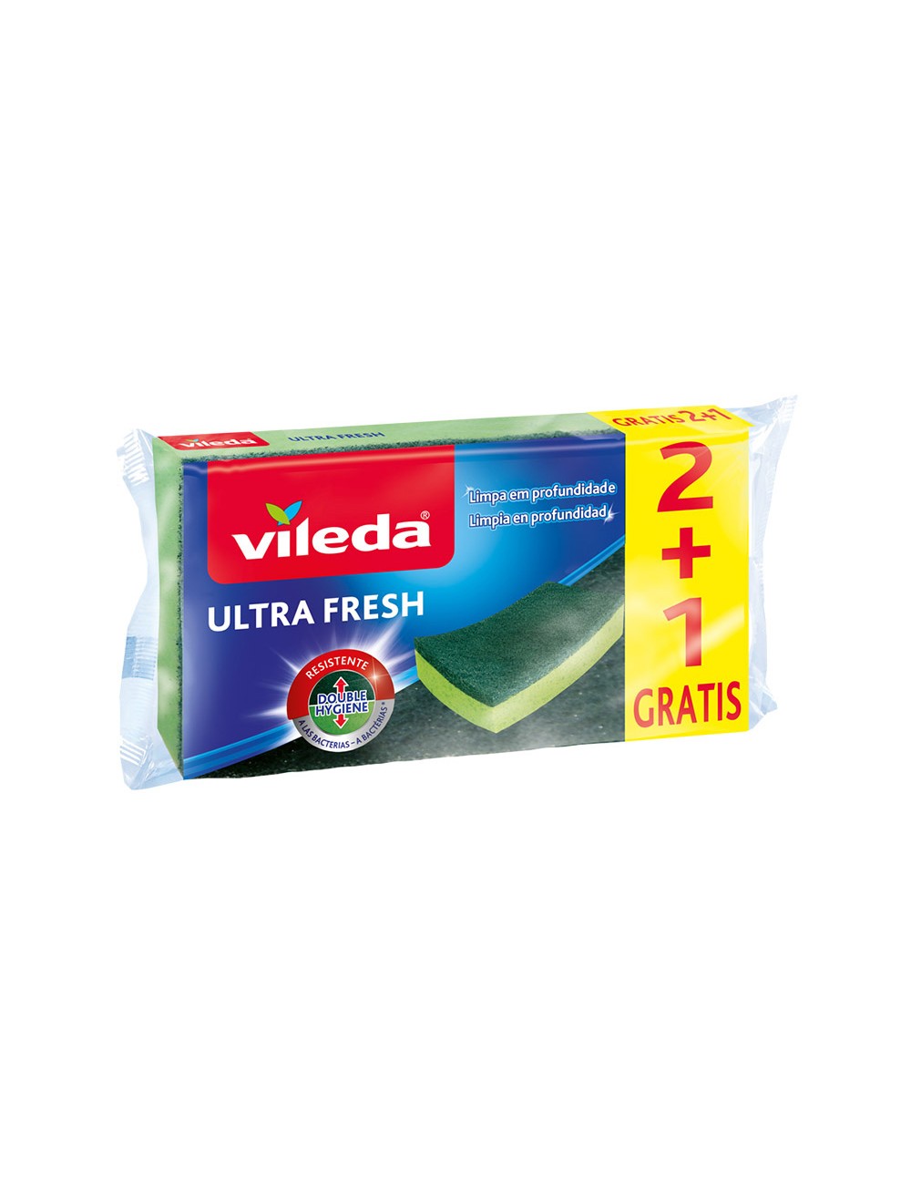 Estropajo ultra fresh con esponja 2+1 antibacterias