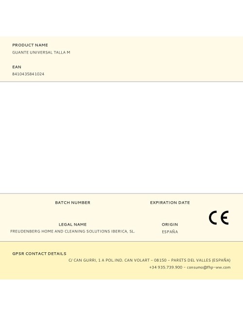 Guante universal talla m