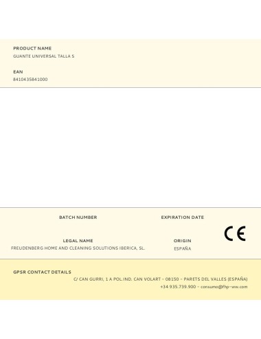 Guante universal talla s