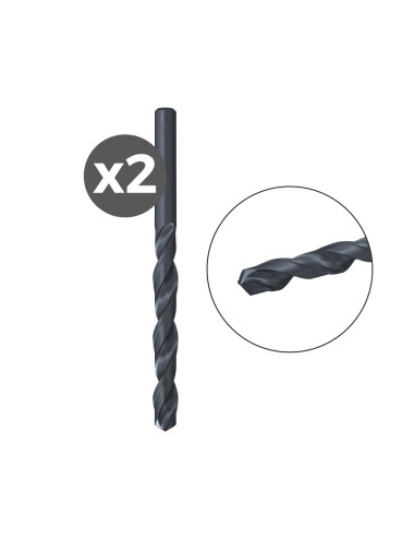 Broca para metal hss-r din 338, 2 uds, ø2,00 x 24/49 mm