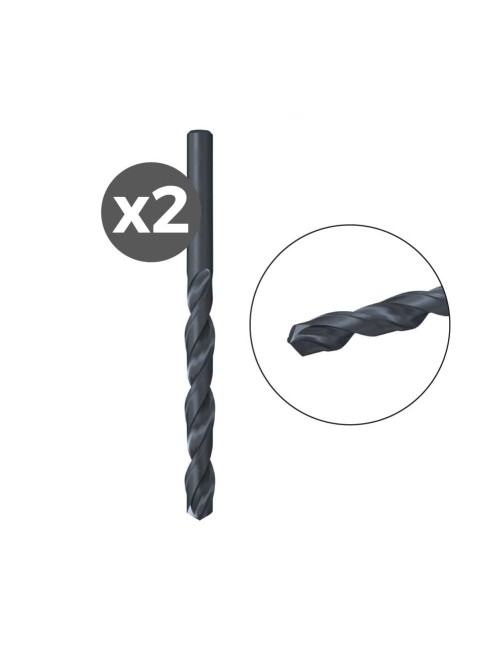 Broca para metal hss-r din 338, 2 uds, ø3,50 x 39/70 mm