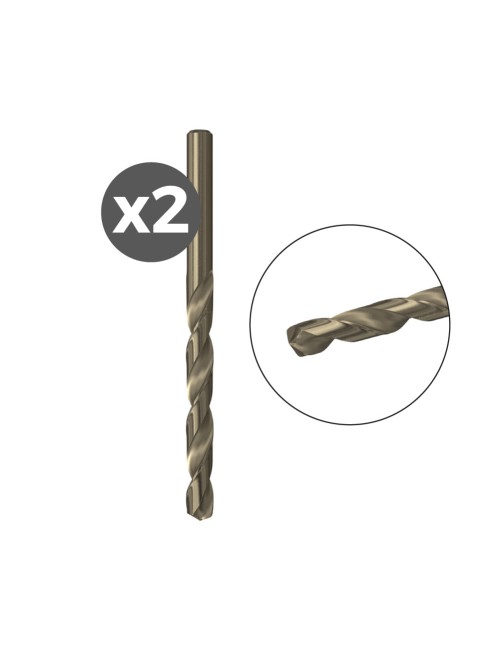 Broca para metal hss-co, 2 uds, ø2,00 x 24/49 mm