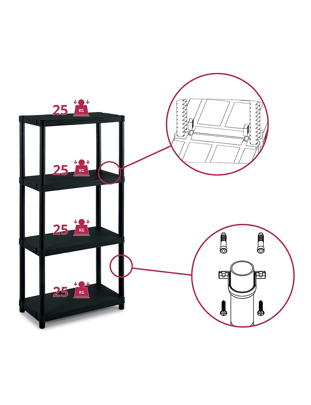 Estanteria con 4 baldas s-4
