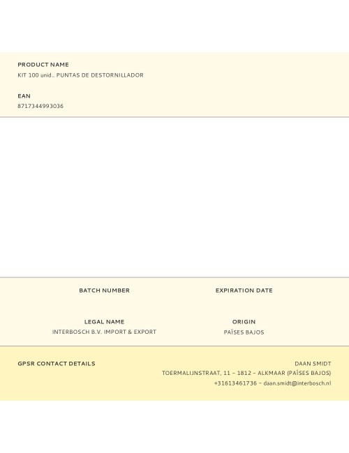 Kit 100 unid.. puntas de destornillador