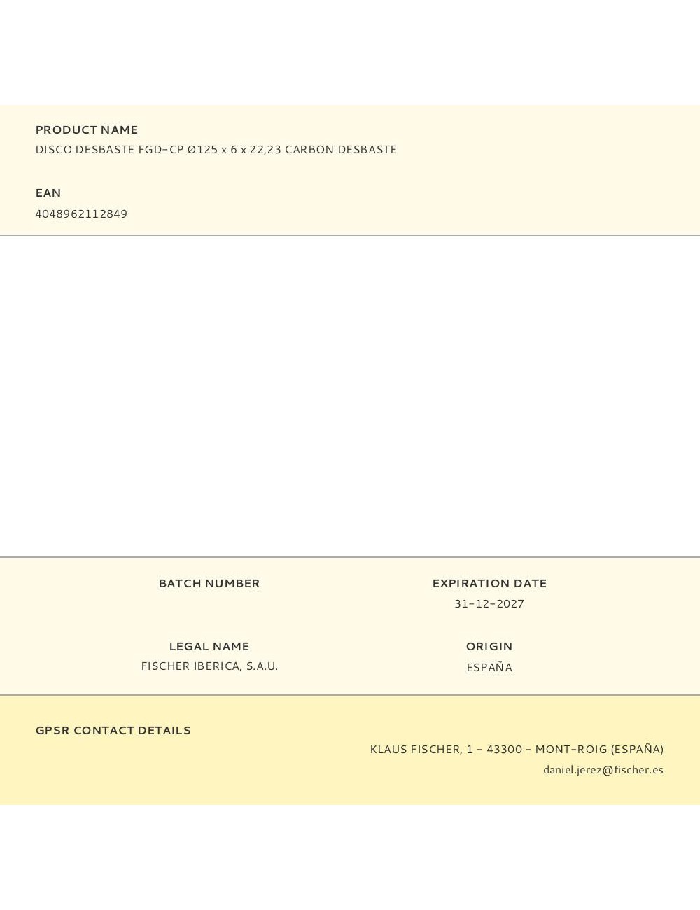 Disco desbaste fgd-cp ø125 x 6 x 22,23 carbon desbaste