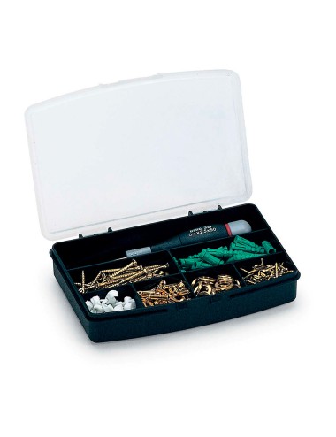 Organizador de compartimento con tapa 7 divisiones fijas 17,5 x 12,2 x 3 cm