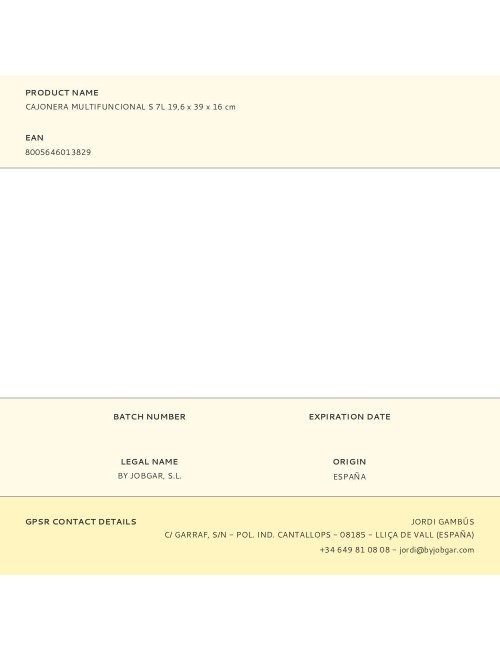 Cajonera multifuncional s 7l 19,6 x 39 x 16 cm