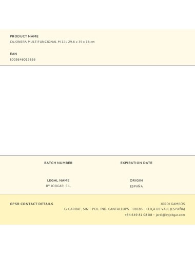 Cajonera multifuncional m 12l 29,6 x 39 x 16 cm