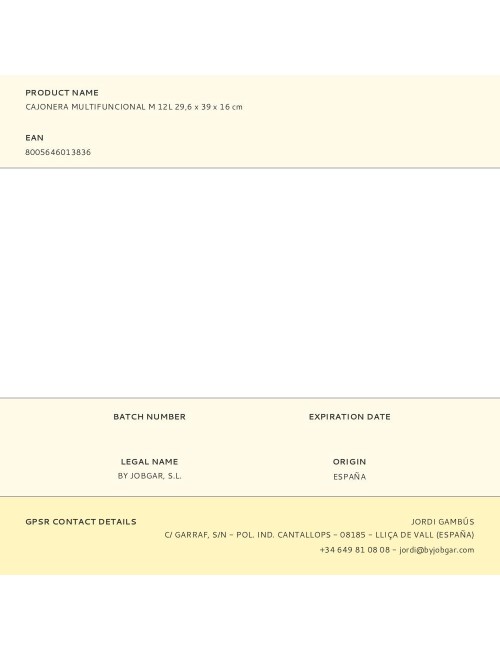 Cajonera multifuncional m 12l 29,6 x 39 x 16 cm