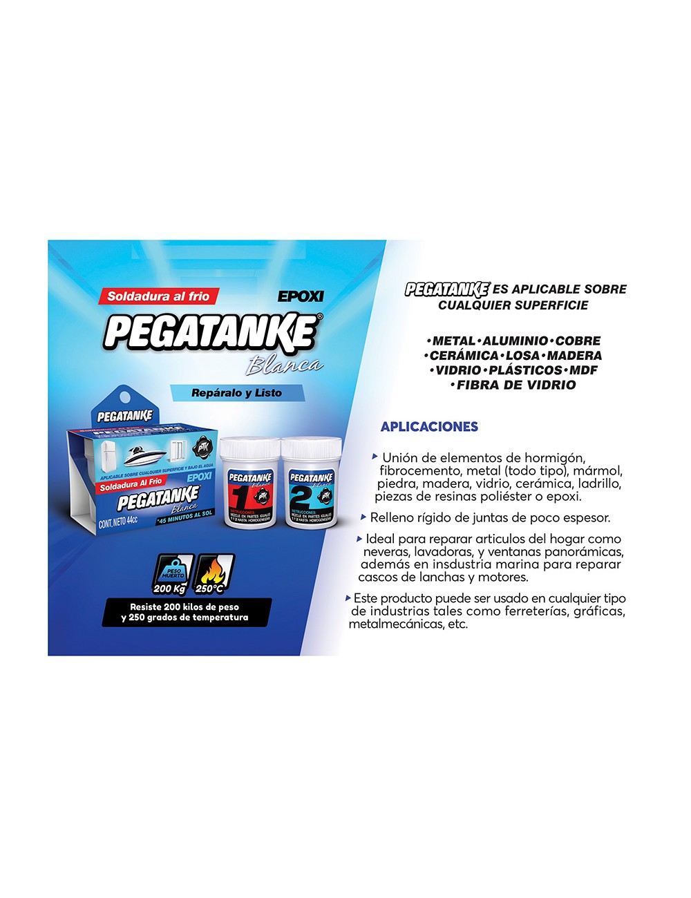 Pegatanke epoxico blanco 44ml