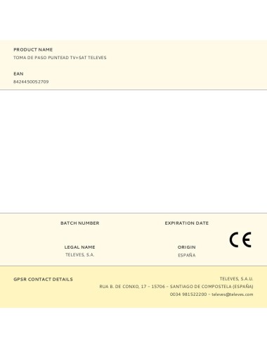 Toma de paso puntead tv+sat televes