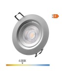 Downlight led empotrable redondo 5 w 4000 k luz dia color cromo ø9 cm