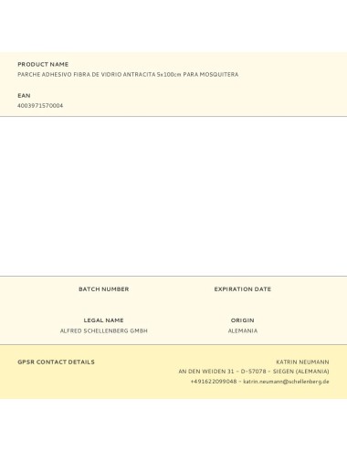 Parche adhesivo fibra de vidrio antracita para mosquitera 5 x 100 cm