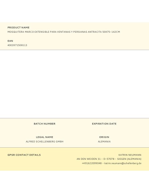 Mosquitera con marco extensible para ventanas y persianas antracita 50 x 75-142 cm