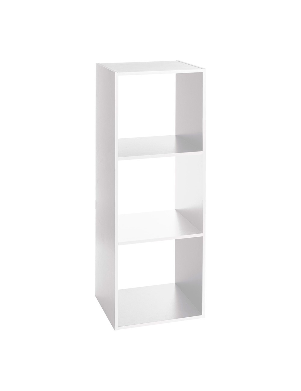 Estanteria madera para 3 cajas organizadoras blanco 100,5 x 34,4 x 32 cm